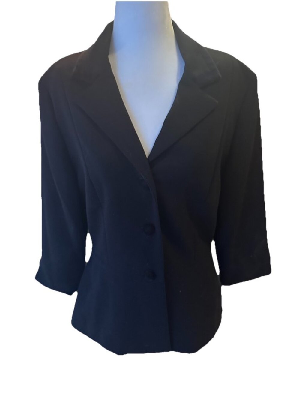 Jessica Howard Vintage 1980s Velvet Trimmed Blazer Size 10